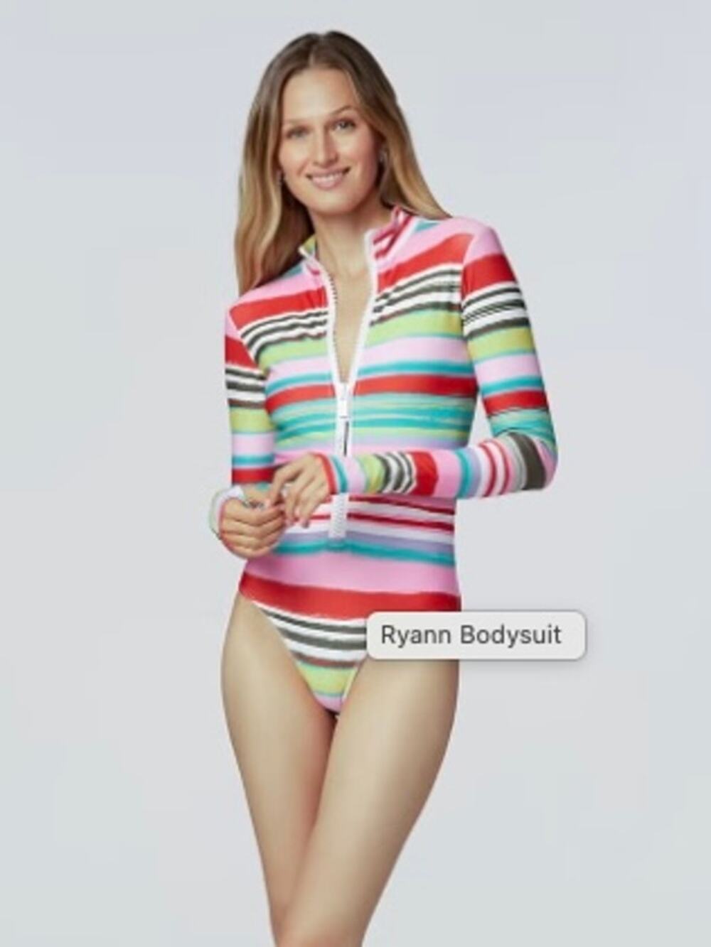 Watskin Ryann Bodysuit in Painted Stripe Size S